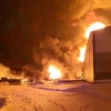 Крупный пожар на ацетоновом заводе в Гатчине